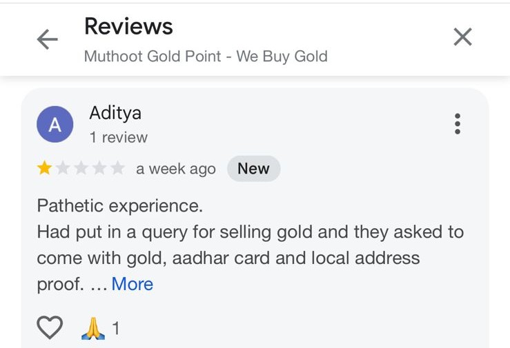 Muthoot Gold Point Review