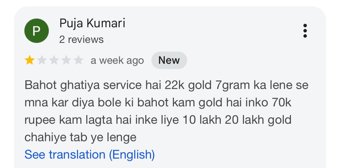 Muthoot Gold Point Review
