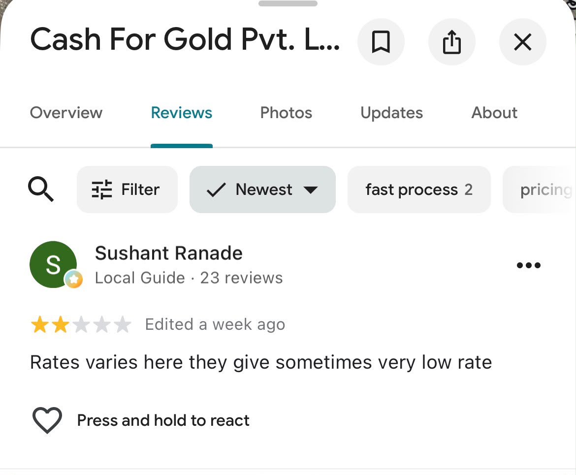 Cash for gold Review