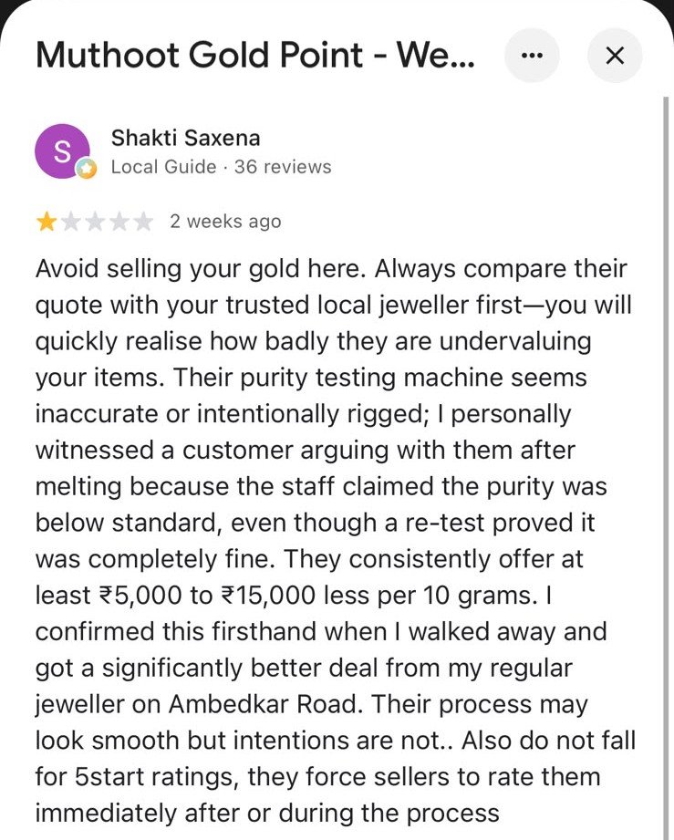 Muthoot Gold Point Review