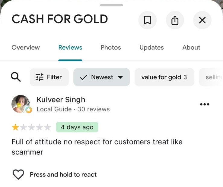 Cash for gold Review
